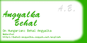angyalka behal business card